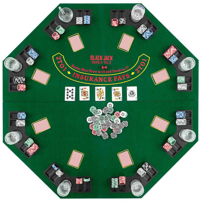 1.2M 8-Player Foldable Poker Table Top for Family Game
