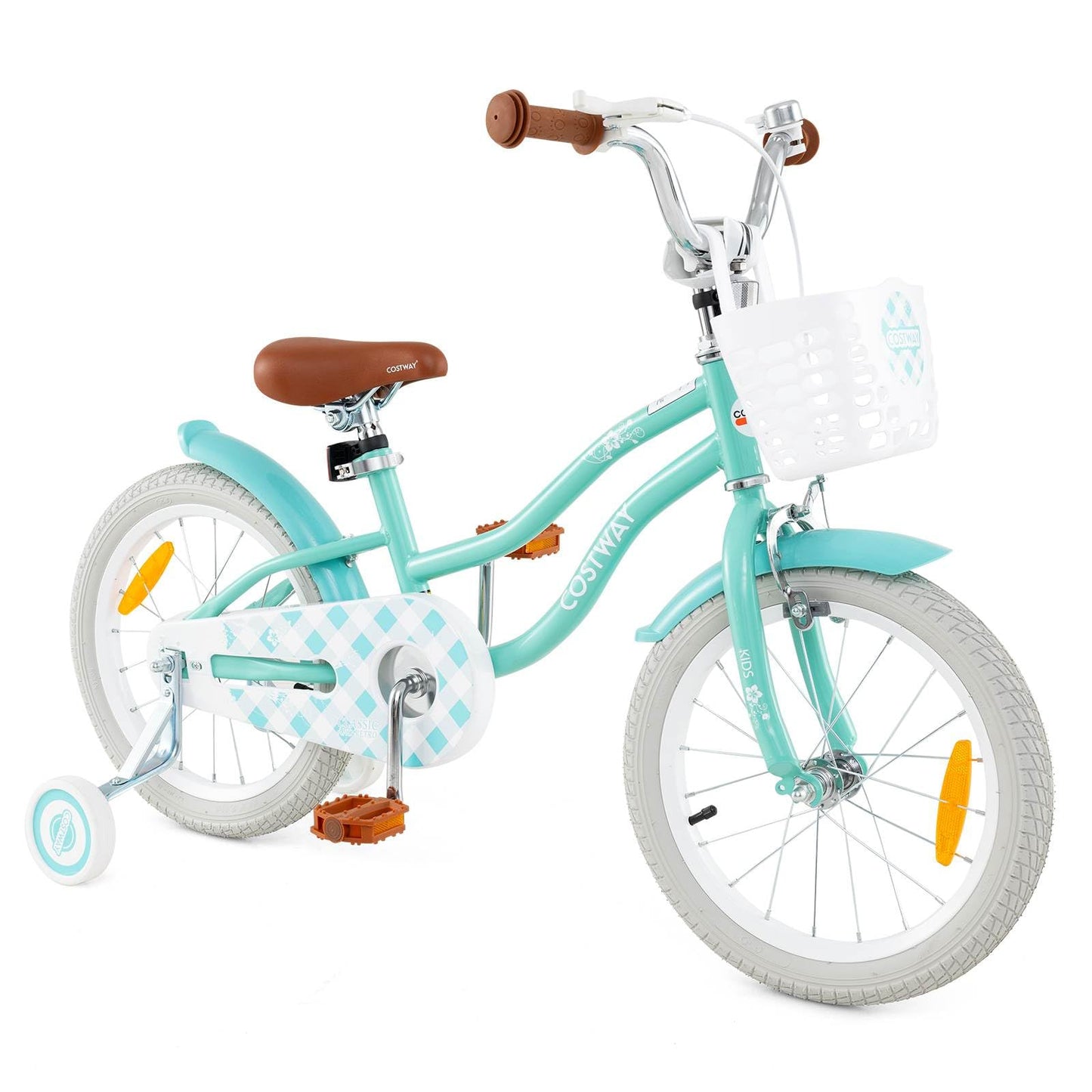 Kids Bike with Front Handbrake and Rear Coaster Brake for 3-4/3-5/4-7/4-8 Years Old