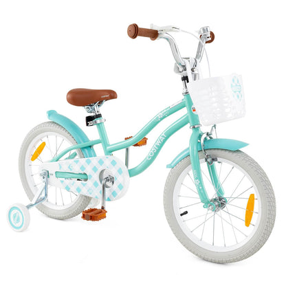 Kids Bike with Front Handbrake and Rear Coaster Brake for 3-4/3-5/4-7/4-8 Years Old