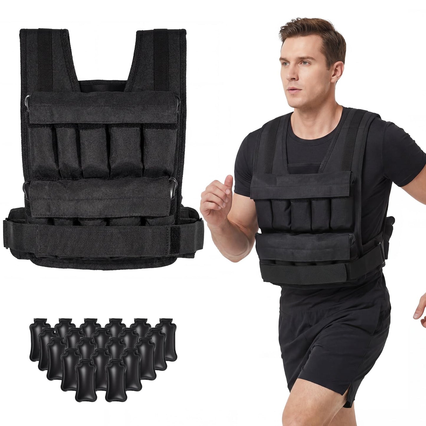 Heavy-Duty Weighted Workout Vest for Strength Training and Running