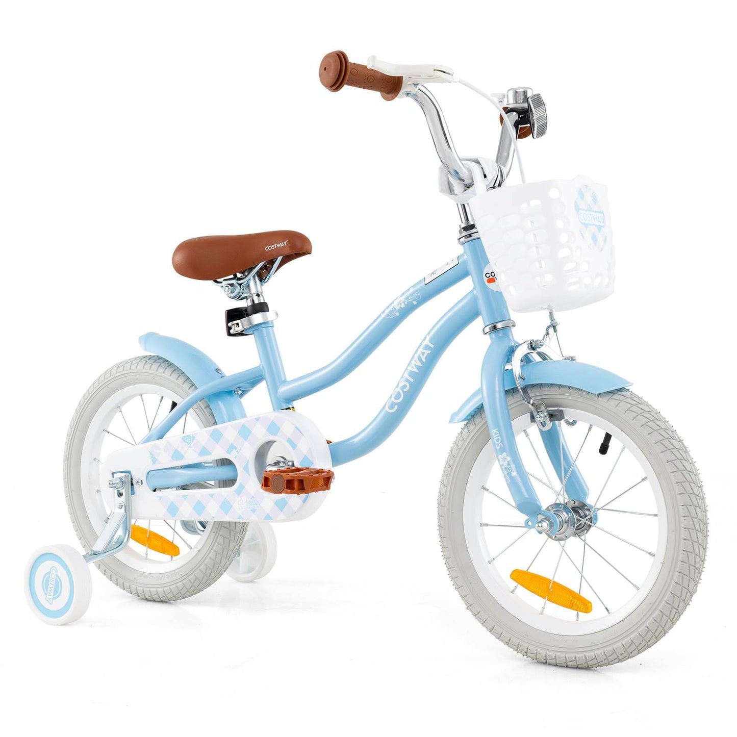 Kids Bike with Front Handbrake and Rear Coaster Brake for 3-4/3-5/4-7/4-8 Years Old