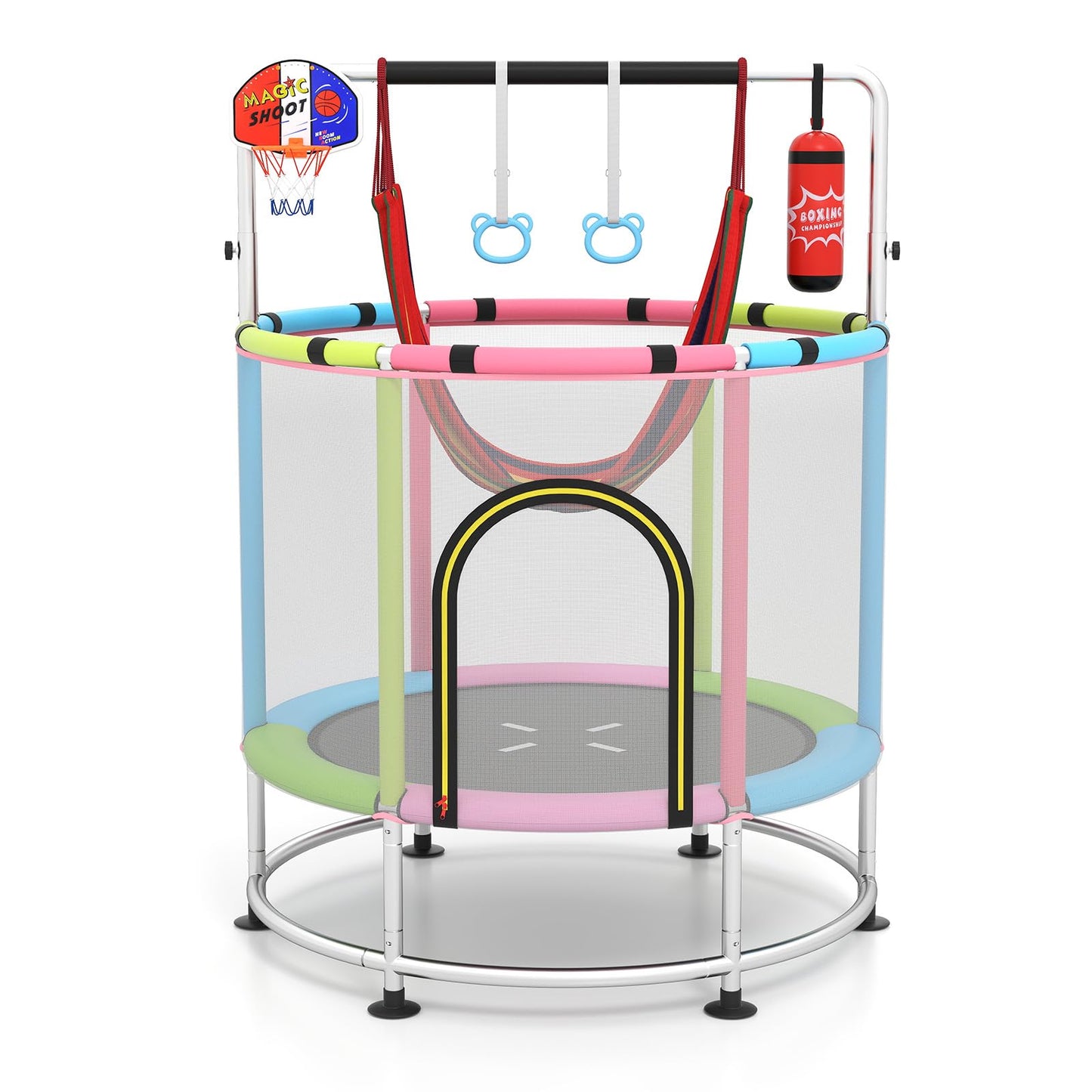55" Kids Trampoline for 3-6 Years Old Boys & Girls