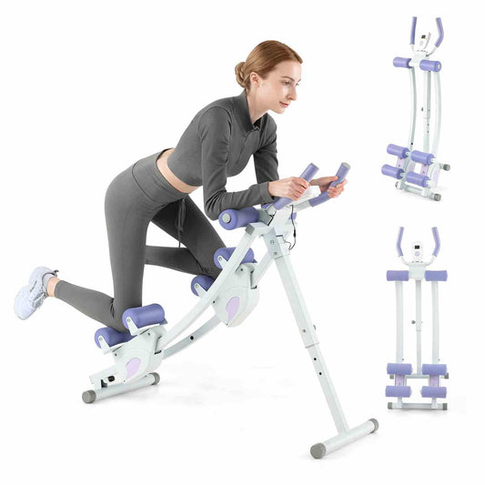 Foldable Core & Abdominal Workout Trainer with 4 Adjustable Heights