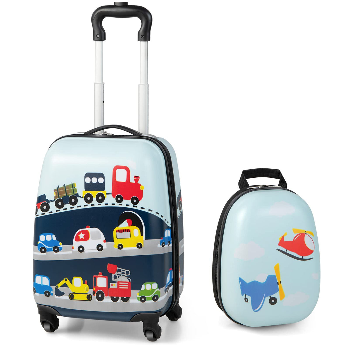 2-Piece Carry-on Luggage Set with Spinner Wheels for Children