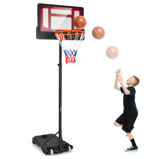 Weather-Resistance Basketball Goal Toy with Adjustable Height 132-251cm