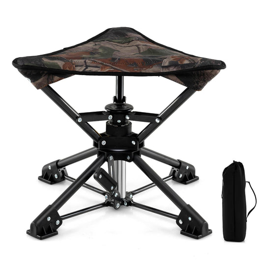360° Swivel Hunting Chair with Anti-Sink Feet & Lightweight Carry Bag