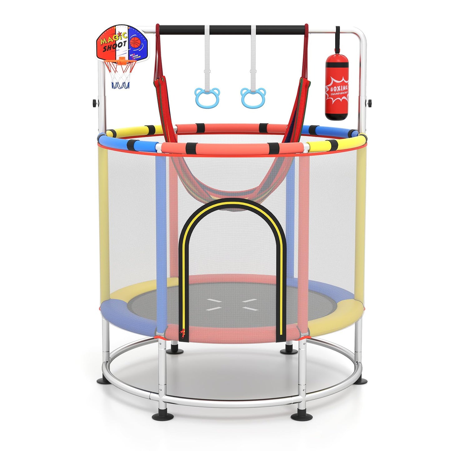 55" Kids Trampoline for 3-6 Years Old Boys & Girls