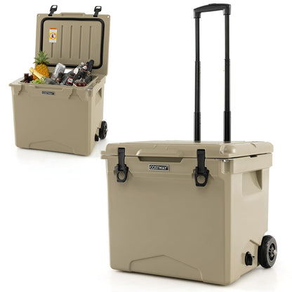 40L Hard Cooler with Built-in Bottle Opener Wheels & Handle