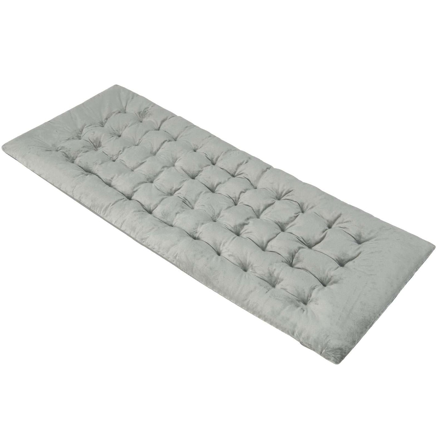 195 x 74 x 7 CM Thickened Recliner Cushion with 4 Fixing Straps, Bed Fixing Pocke