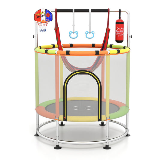 55" Kids Trampoline for 3-6 Years Old Boys & Girls
