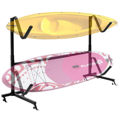Freestanding Kayak Rack Heavy Duty Dual Storage Rack