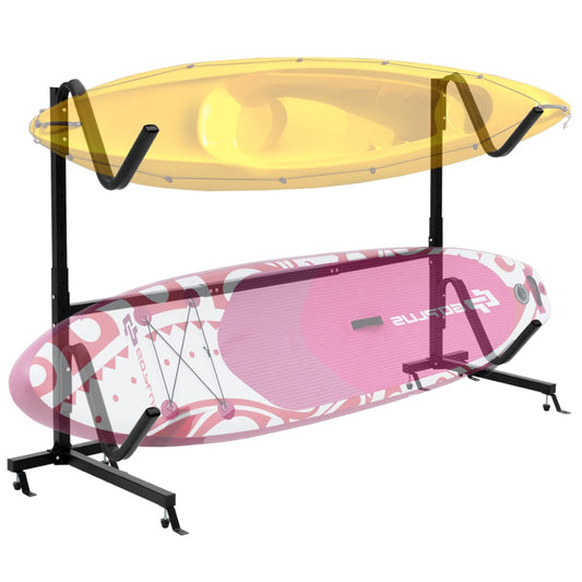 Freestanding Kayak Rack Heavy Duty Dual Storage Rack