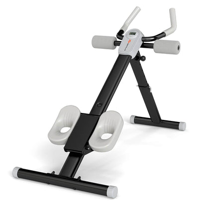 Ab Workout Machine with Elbow Support Knee Protection and LCD Monitor