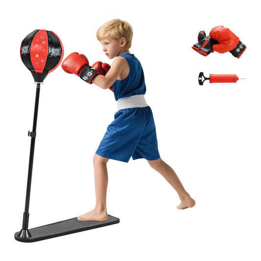 Inflatable Boxing Ball with Boxing Gloves & Air Pump & Stand