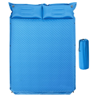 Self-Inflating Travel Mattress Self-Inflating Camping Pad w/Pillows for 2 Persons