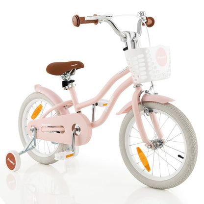 Kids Bike with Front Handbrake and Rear Coaster Brake for 3-4/3-5/4-7/4-8 Years Old