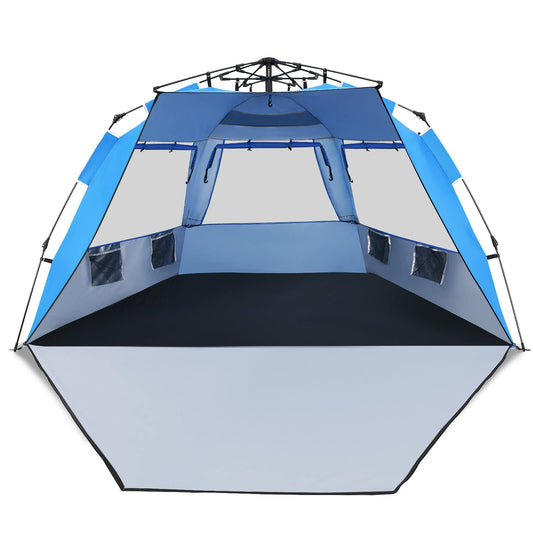 Instant Pop-up Beach Tent for 3-4 Persons Windproof Sunshade Canopy Cabana