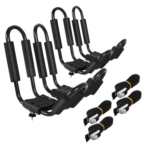 Set of 4 U-Bar Kayak Racks with Bandage – Gymax AU