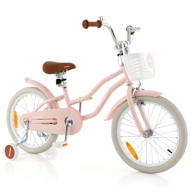 Kids Bike with Front Handbrake and Rear Coaster Brake for 3-4/3-5/4-7/4-8 Years Old