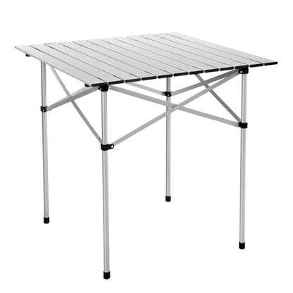 Portable Roll up Aluminum Table With Carrying Bag (70 x 70 x 70 cm (L x W x H))