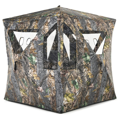 Portable Hunting Blind 3 Person Pop-up Ground Tent w/Gun Ports