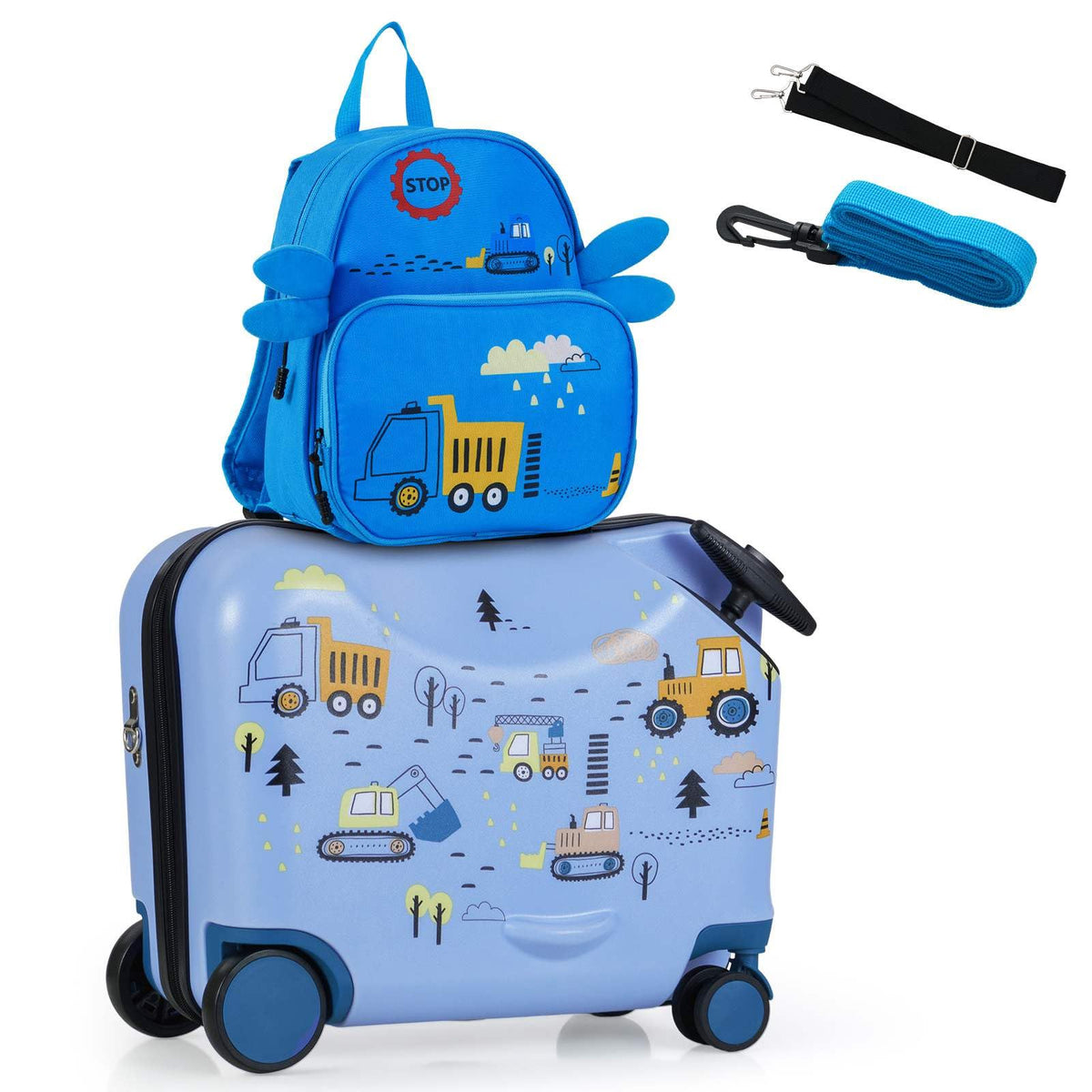 2 PC Kids Luggage Set with Spinner Wheels