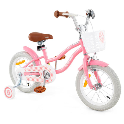 Kids Bike with Front Handbrake and Rear Coaster Brake for 3-4/3-5/4-7/4-8 Years Old