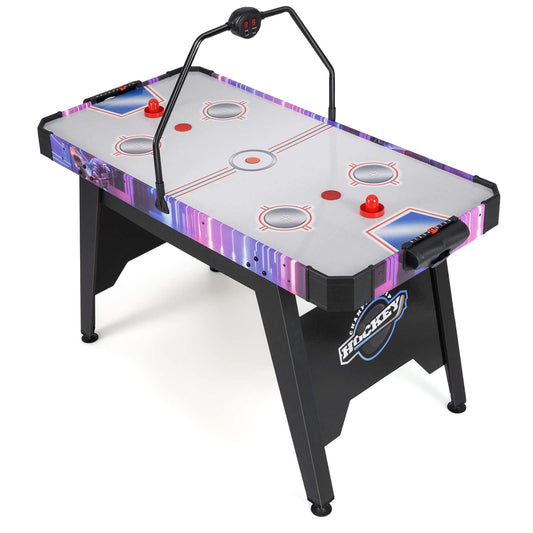 145CM Air Hockey Table with Powerful 12V Motor and LED Digital Scoreboard