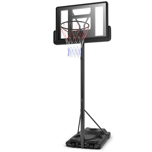 Portable Basketball Hoop System 180-305cm Adjustable Basketball Goal System w/ 2 Wheels