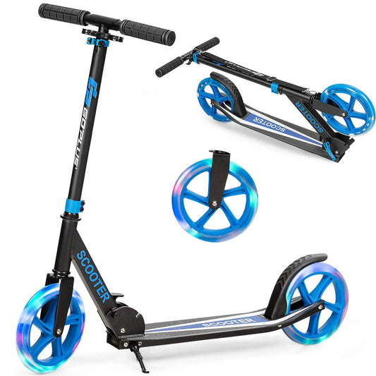 Kids Folding Kick Scooter for Children Teens w/2 Flash Wheels