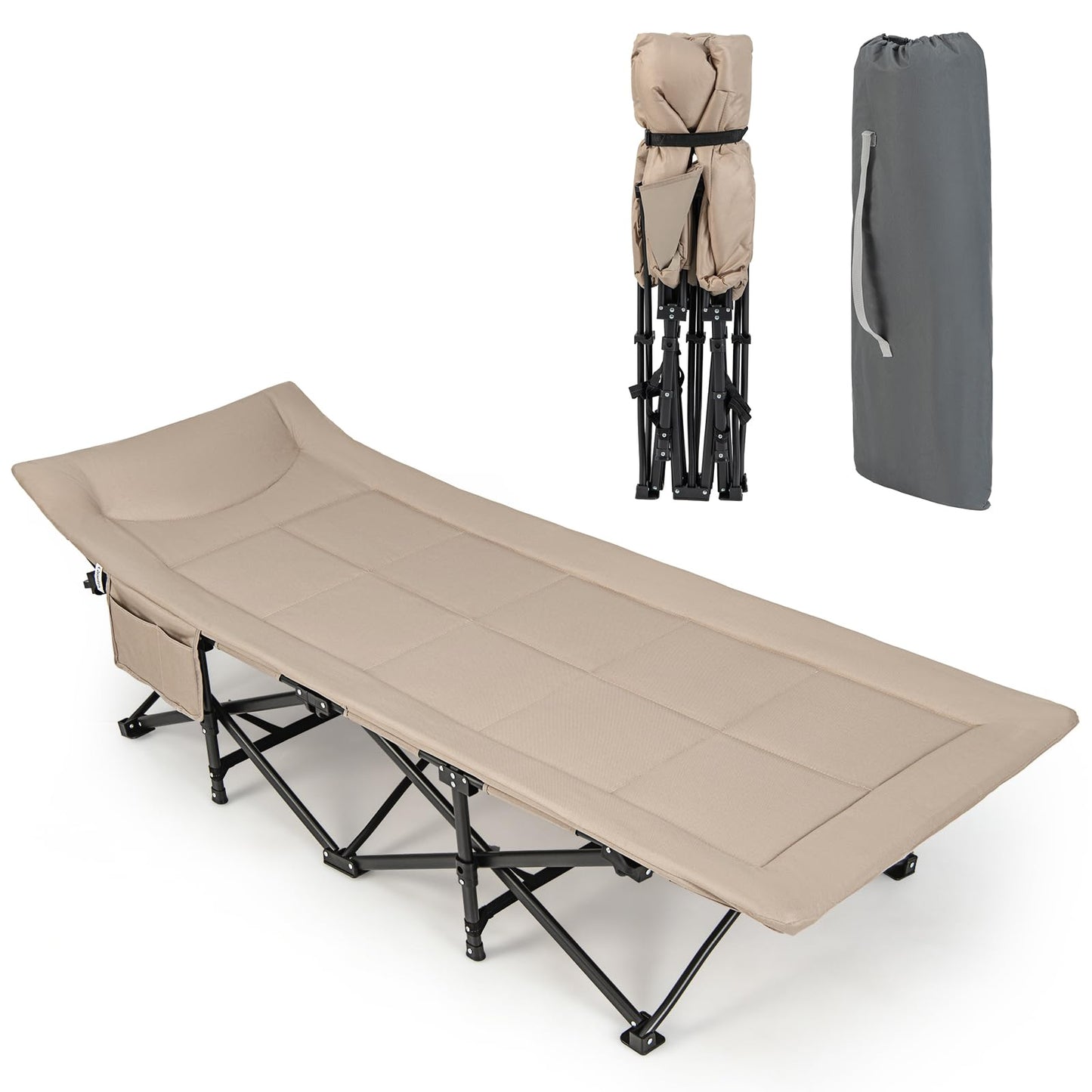 Portable Tent Cot for Indoor Outdoor Travel Camp Vacation Supports 200kg