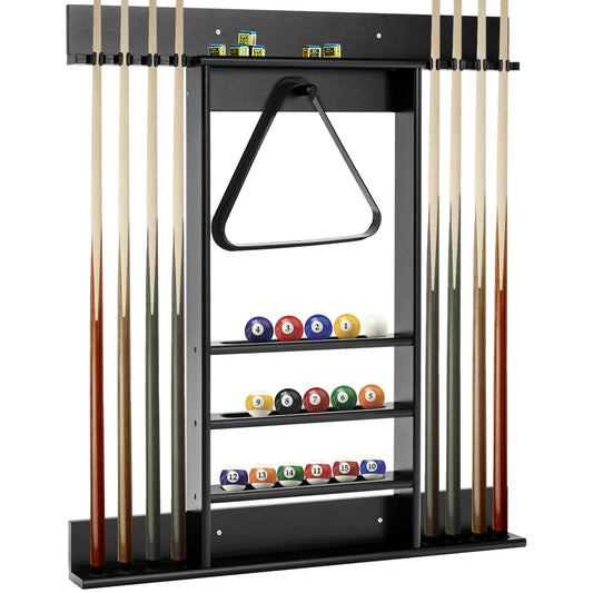 Wall Mounted Billiard Stick Holder Made of Solid Pine Wood