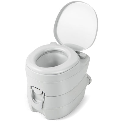Outdoor Camping Toilet with 20L Detachable Waste Tank & Flush Pump