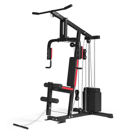 Multifunction Home Gym Station Indoor Strength Training Fitness Machine w/45 kg Weight Stack