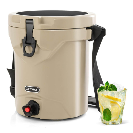 7.85 L Portable Insulated Ice Chest with Flat Seat Lid