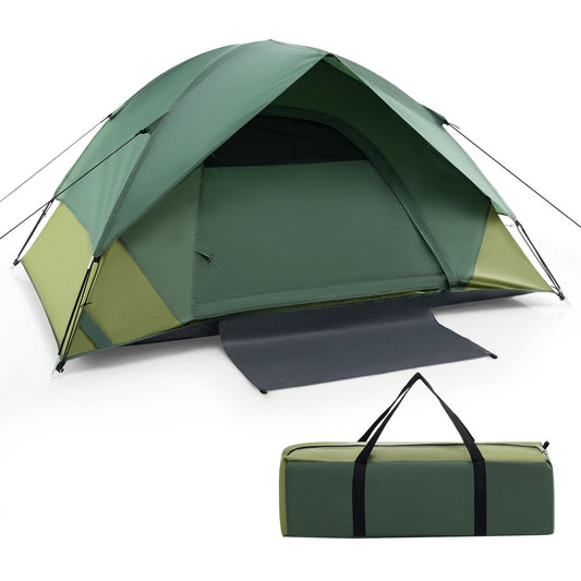 2-Person Camping Tent with Removable Rain Fly Double-Layer Door
