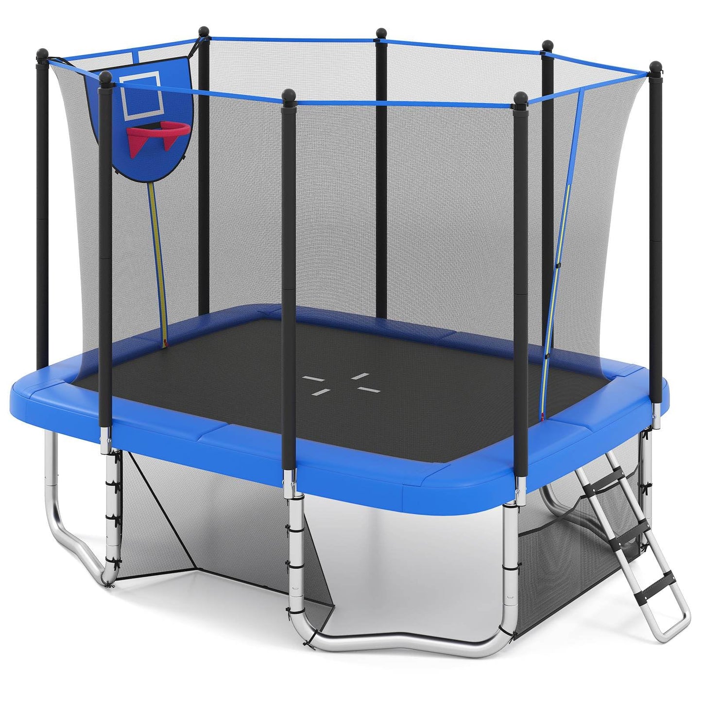 10 x 8 FT Heavy Duty Trampoline with Basketball Hoop