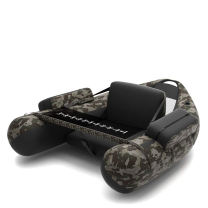 Inflatable Fishing Float Tube with Inflatable Seat Adjustable Backrest
