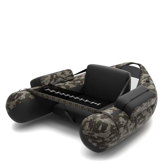 Inflatable Fishing Float Tube with Inflatable Seat Adjustable Backrest