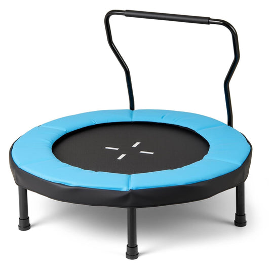 Trampoline with Foam Handlebar & Safety Pad for 3-6 Years Old Toddlers