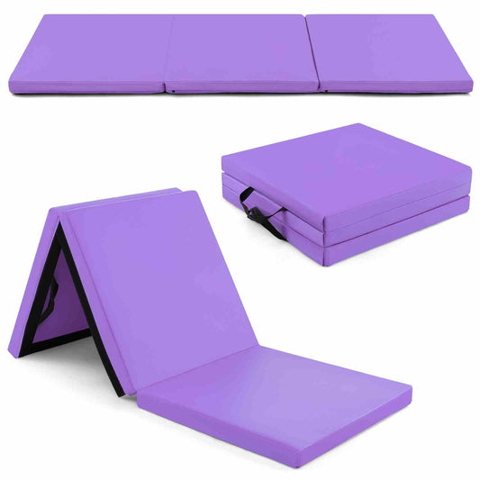 180 x 60 cm Portable 3-Fold Tumbling Mat with 2 Handles