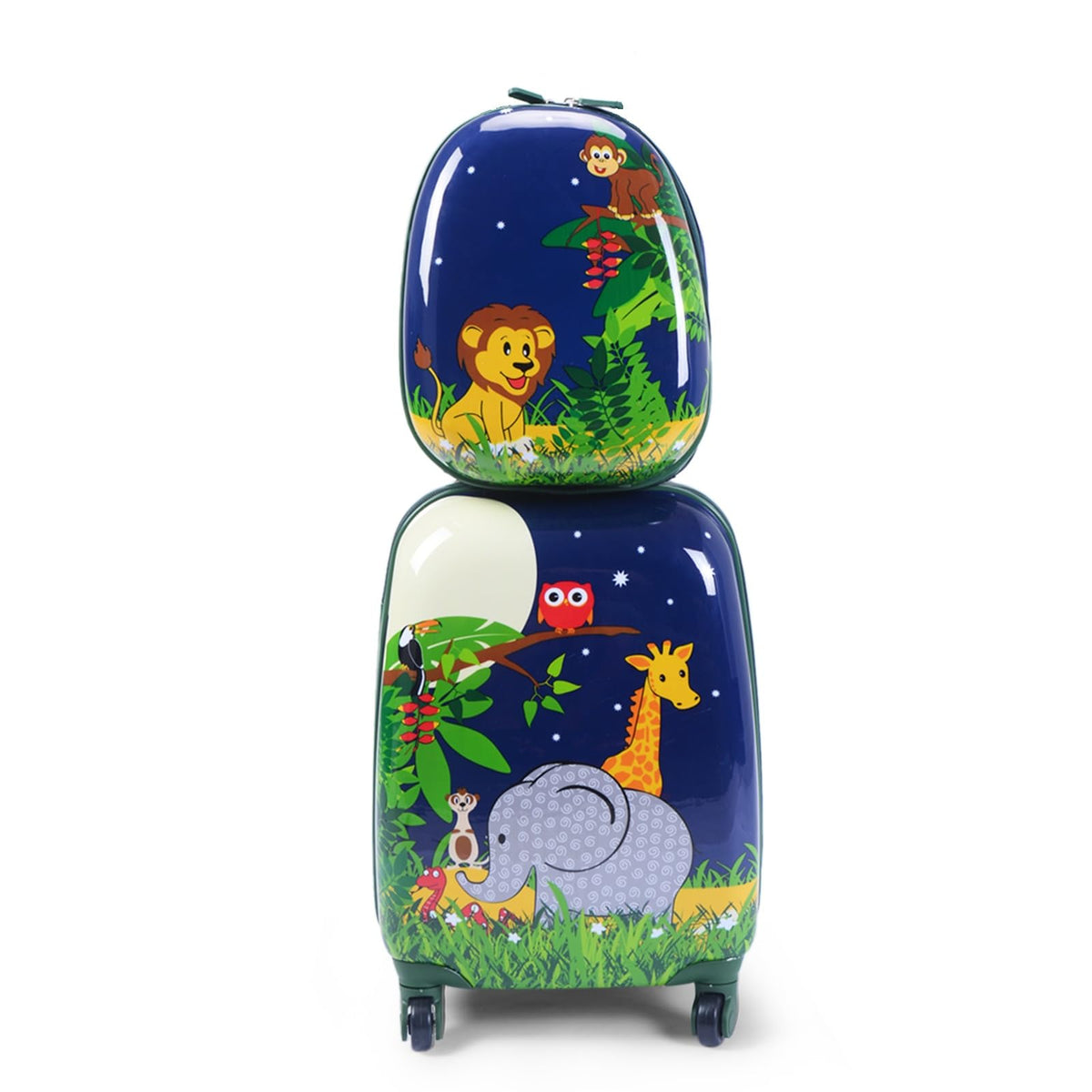 2 Pieces Kids Carry On Luggage Set with Spinner Wheels
