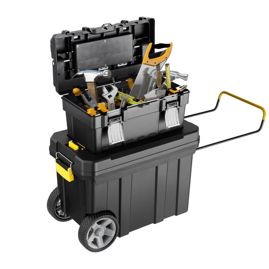 2-in-1 Rolling Tool Box Set Mobile Tool Chest Storage Organizer Portable