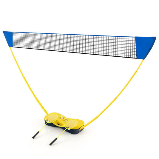 Portable Badminton Net Set with 2 Badminton Rackets 2 Shuttlecocks