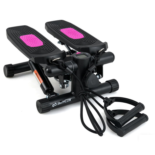 Mini Stepper for Exercise at Home with Resistance Bands for Full Body Workout