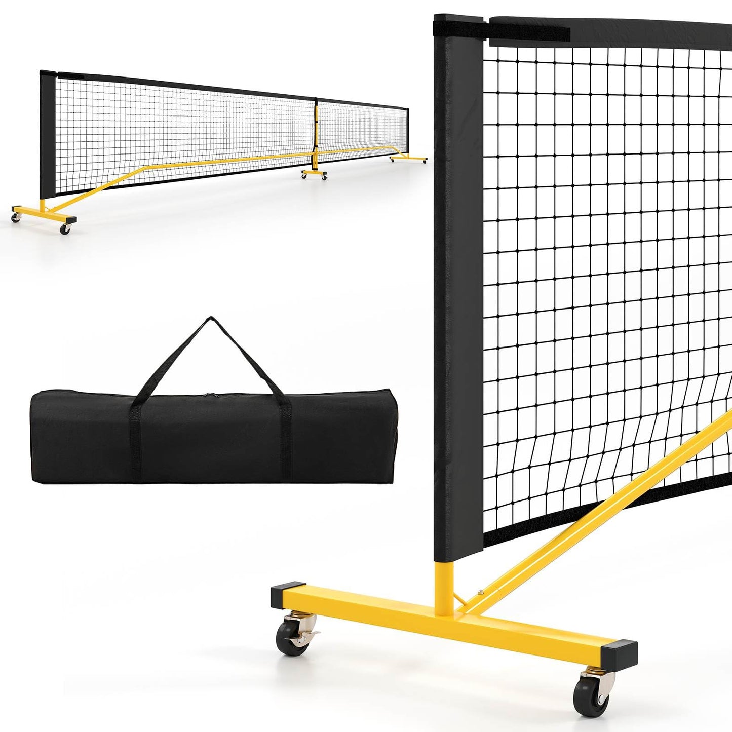 Portable PE Pickleball Net for Outdoor Indoor Driveway Backyard