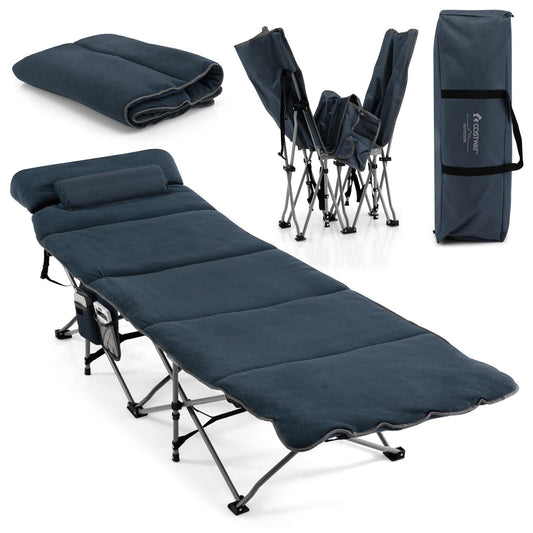 Folding Travel Camping Cot Retractable Military Sleeping Cot