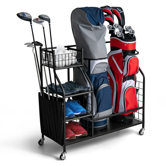 Balls and Golfing Equipment Accessories with Lockable Wheels