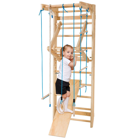 Wooden Rung Wall Climbing Wall Gymnastic Wall for Family