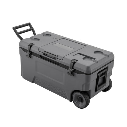 70 L Rolling Cooler with Molded Design and Wheels for Fishing Camping